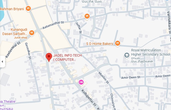 Jadel Info tech Location Map